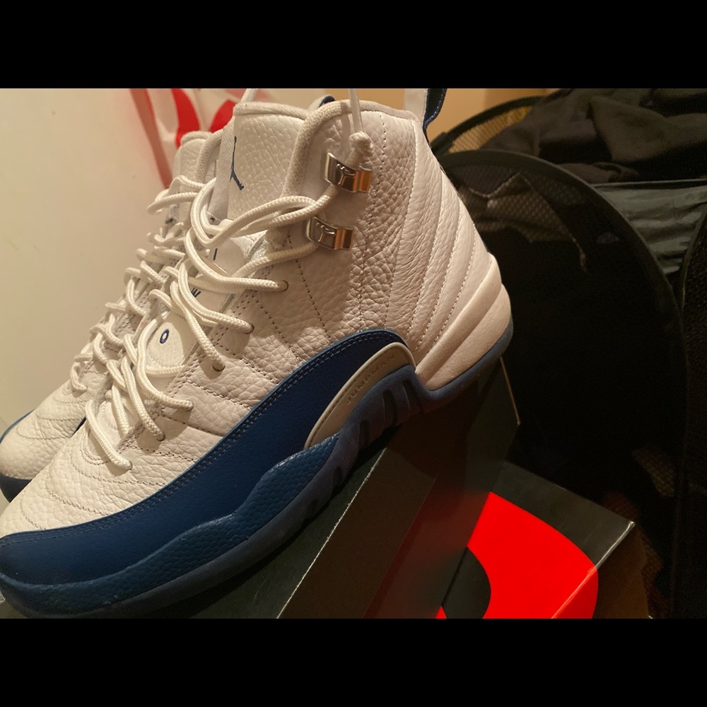 Grade school French blue Jordan 12s